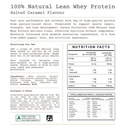 Cursus Collective 100% Natural Lean Whey Protein