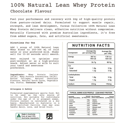 Cursus Collective 100% Natural Lean Whey Protein